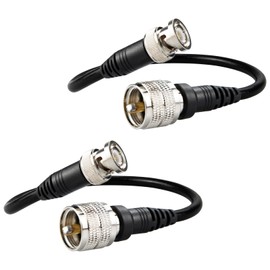 Boobrie Upgraded PL259 UHF Male to BNC Male 30CM RG58 Coaxial Cable Low Loss BNC to PL259 UHF CB Coax Jumper Pigtail Cable for HAM & CB Radio Antenna Analyzer Dummy Load SWR Meter Pack of 2