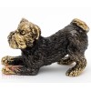 Solid Brass Figurine of Brussels Griffon Dog IronWork