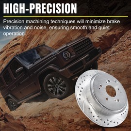 AUTOSTEADY 10.31" Rear Brake Kit Replacement for 2014 2015 2016 2017 2018 Kia Forte Forte5, Forte Koup Soul, Hyundai Elantra GT Coupe Veloster, Drilled Slotted Disc Brakes Rotors and Ceramic Pads