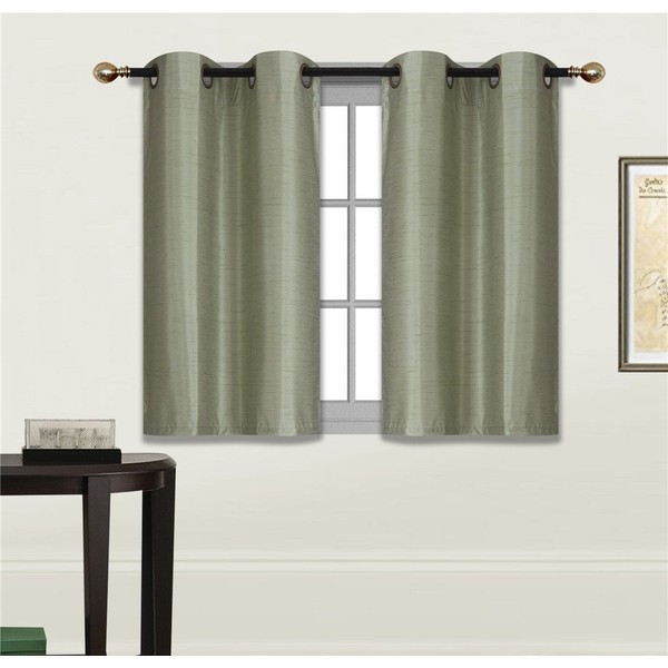 Elegant Home 2 Panels Tiers Grommets Small Window Treatment Curtain