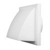 Vents 4 inch White External Hooded Cowl Ventilation Grill Cover