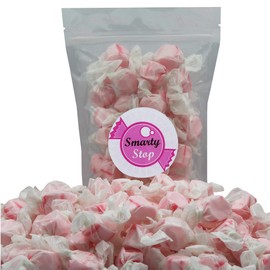 Gourmet Soft and chewy Salt Water Taffy Candy - Individually Wrapped - Bulk bag (Pink Bubble Gum, 3 Pound (Pack of 1))