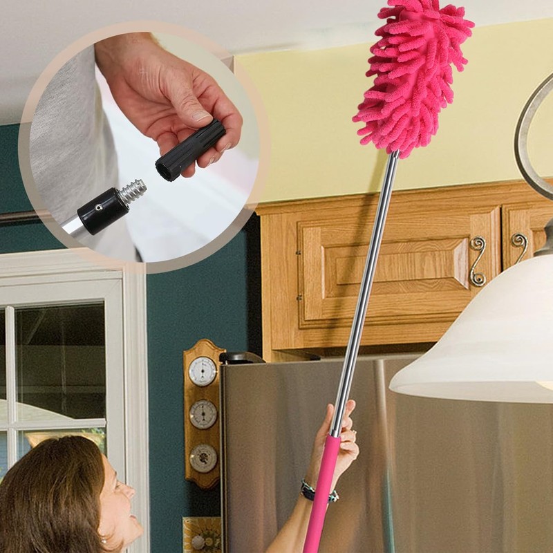 2-Pack Extension Pole Adapter - Converts Screw Fit to Push