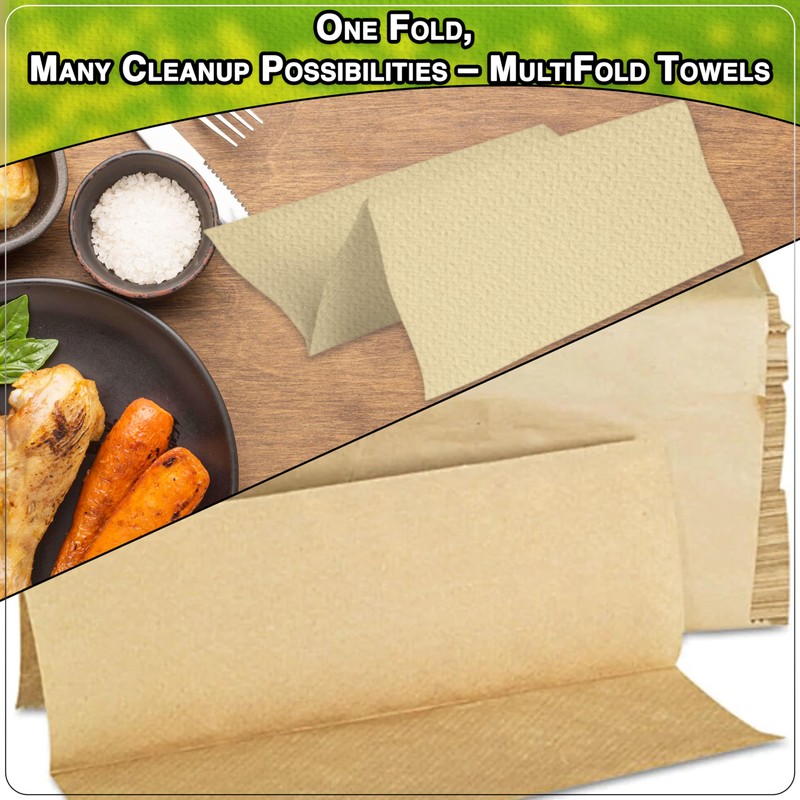 Perfect Stix Kraft MultiFold Paper Towels- Case of 2,000ct