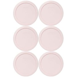 Pyrex 7201-PC 4-Cup Loring Pink Food Storage Replacement Lid (6-Pack) - Made in USA