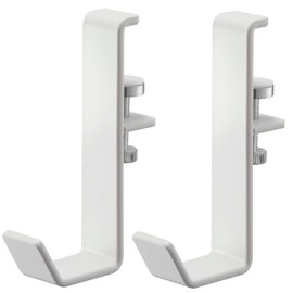 Yamazaki 5623 Indoor Clothes Drying Pole Holder, Set of 2, White, Approx. W0.8 x D2.4 x H3.5 inches (2 x 6 x 9 cm) (Per Piece), Tower Hangs on a Camoidu, Screw Fixed, Laundry