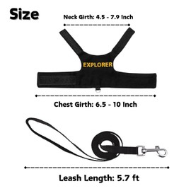 Bearded Dragon Harness and Leash Set - Adjustable Lizard Traction Rope Escape Proof Outdoor Walking Training Leash Reptile Explorer Costume Accessories for Bearded Dragon Lizard Small Pets