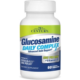 21st Century Glucosamine Daily Complex + Vitamin D3 Coated Tablets - 60 Tablets, Pack of 3