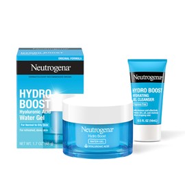 Neutrogena Hydro Boost Gel de Agua, Hidratante Facial con Ácido Hialurónico para Piel Normal a Grasa, Hidratante Facial, 1.7 onzas líquidas + Hidratante Facial Hydro Boost de Tamaño de Prueba, 0.5