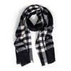 Street One Women's Checked Scarf, black