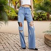 PAOLA RIBONI Baggy Mid Waisted Wide Leg Jeans for Woman