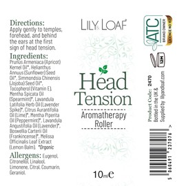Lily & Loaf Head Tension Aromatherapy Roller – Natural Essential Oil Blend for Headaches & Stress – Temple & Pulse Point Roller Ball – Cooling, Clarifying, 100% Natural, 10ml