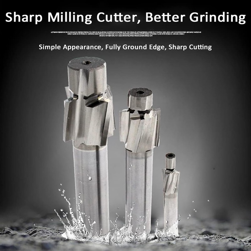 End Mill Cutter Drill Milling Bits, Akozon Countersink End Mill