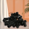 Ohamtes 100PCS ID9.5mm Black PVC Rubber End Cap, Vinyl Flexible