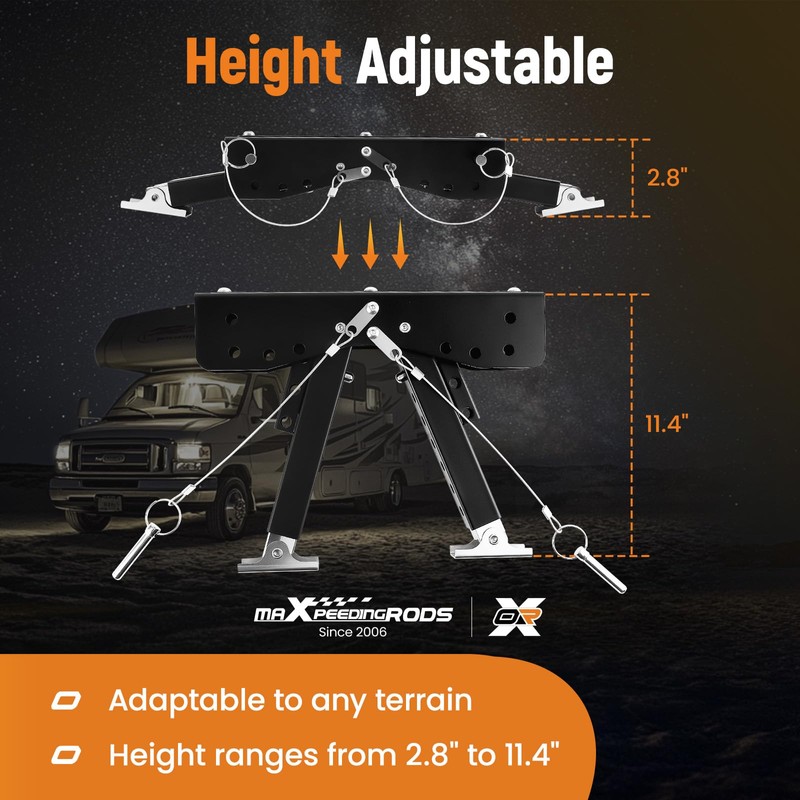 maXpeedingrods RV Step Stabilizer Kit,2.8" to 11.4" Height Adjustable