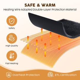 HYLEORY Heated Electric Blanket Throw 84"x90" Soft Fleece & Flannel with 5 Heating Levels & 10 Hours Timer Auto Shutt Off, ETL Certified, Washable，Heated Blanket for Body-Dark Grey