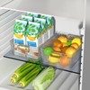 CadineUS 4-pack Clear Pantry Storage Bin Box, Plastic Organizer Bin