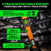 Rhino USA 2”x10’ Retractable E-Track Ratchet Straps: 3033lb Max Break