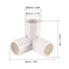sourcing map 3 Way Elbow PVC Pipe Fitting Furniture Grade