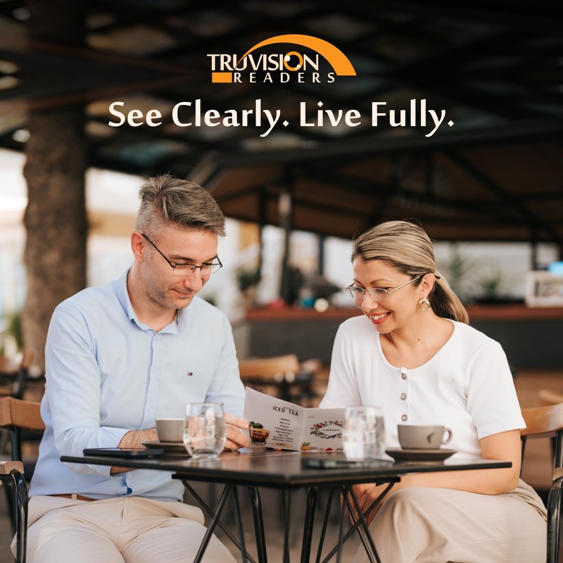 TruVision Readers 3 Pk - Gold Metal Frames and Clear