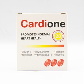 Cardione Capsules Dietary Supplement with Vitamins, Minerals and Plant Extracts | Nettle | Omega3. 20 Capsules