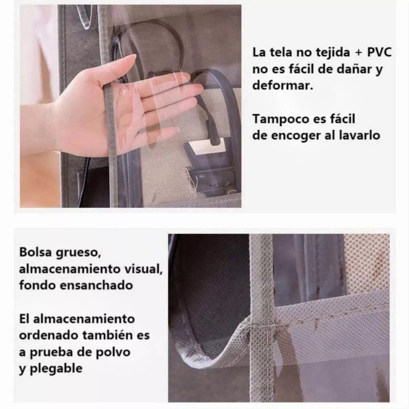 Dolores Organizador Colgante Bolsas Mano Con 6 Compartimentos 2pcs