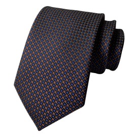 Secdtie Corbatas de diseño a rayas para hombre, Azul Marrón, Talla única