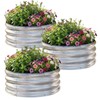 AHEONLAR 3Pack 2x2x1 ft Round Galvanized Raised Garden Bed Kit