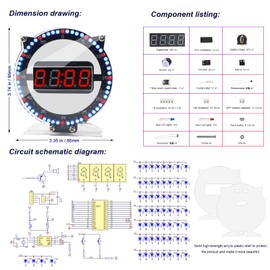 Yidab Electronic DIY Soldering Practice Learning Project Kit,Interesting Self Soldering Assembled Electronic Clock (Clock-3IN1)