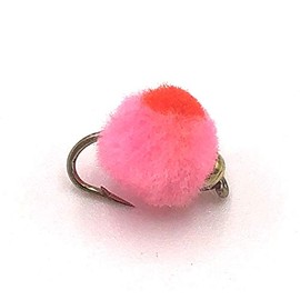 Feeder Creek Bead Head Trout & Salmon Eggs, 12 Fly Fishing Wet Flies in Size 12, Great for Big Trout, Bass, Panfish & More (12, Peach)