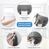 Zevrang Blackout Door Curtain, 26x40Inch French Tie Up Thermal No