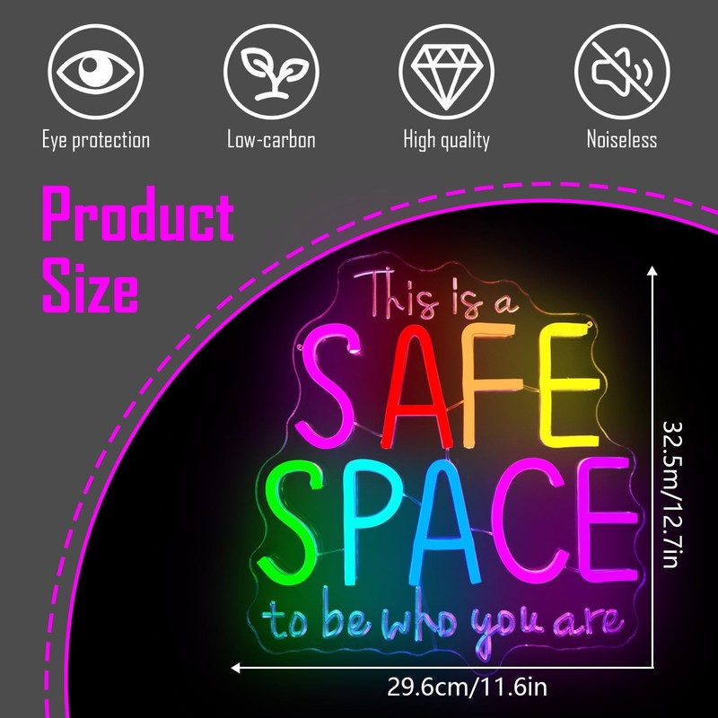 Safe Space Neon Sign This Is Safe Space To Be