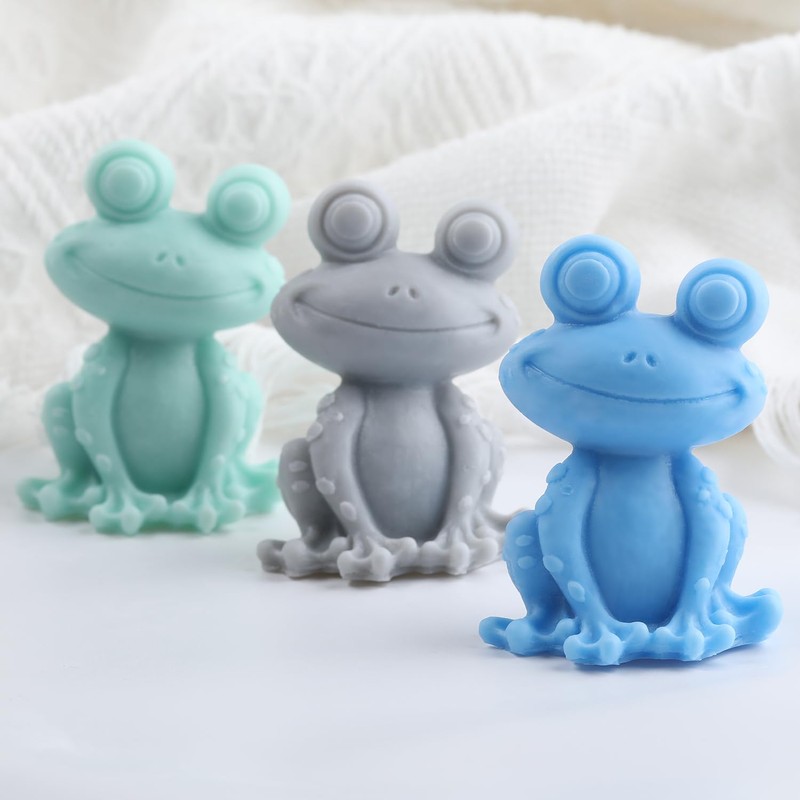 3D Frog Candle Mold Frog Animal Silicone Resin Casting Molds