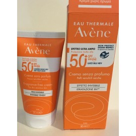 Avène Avene Sunscreen Spf 50+ Fragrance Free Invisible Finish Sun Cream 50ML NIB