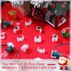 Macarrie 30 Pcs Magnetic Sockets Light Clips Christmas Light Clips
