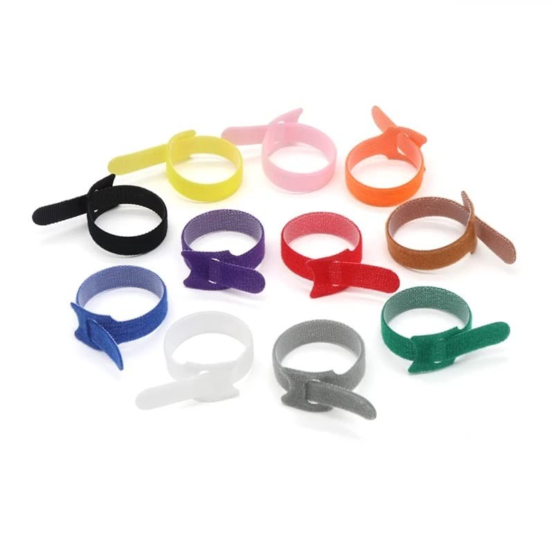 30PCS Adjustable Reusable Cable Ties Straps 12mmx150mm Hook and Loop