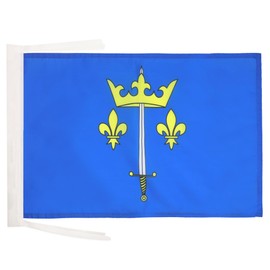 Joan of Arc Flag 18'' x 12'' cords - The Maid of Orléans - Jeanne d'Arc SMALL flags 30 x 45cm - Banner 18x12 in - AZ FLAG