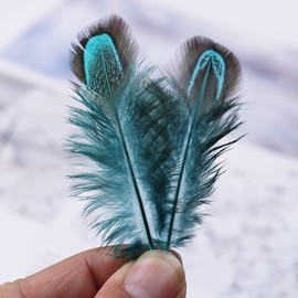 50 Pcs Purple Pheasant Feathers 2-3 Inches Plumage for Crafts Clothing Sewing Decorating Accessories