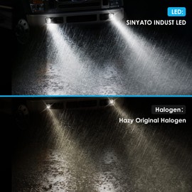 SINYATO INDUST LED Fog Lights Compatible with 2008-2010 Ford F250 F350 F450 Super Duty Truck, Front Driving Lamps Clear Lens Assembly Replacement, DOT Approved (1 Pair)