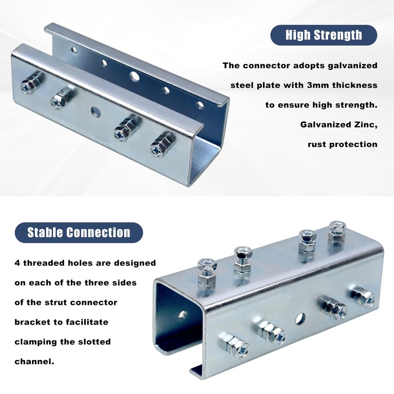 CNQLIS 1 PCS Strut Channel Connector Extend Bracket, U Shaped