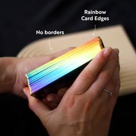 CRAFTERIAN Foil Tarot Cards, 78 Tarot Deck, Original Tarot Cards for Beginners and Experts with Guide Book and Gift Bag, Fortune Telling Game, Divination Tools for All Skill Levels, Black.