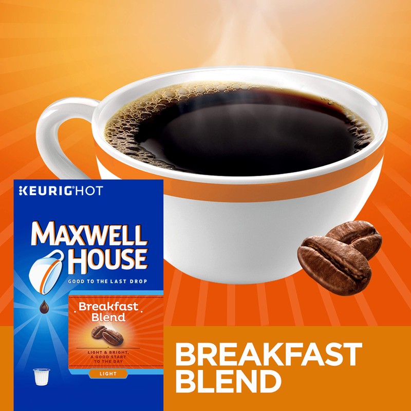 Maxwell House Breakfast Blend Keurig K Cup Coffee Pods (12