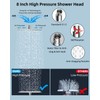 Hibbent All Metal Shower Head, 8'' High Pressure Rainfall Shower