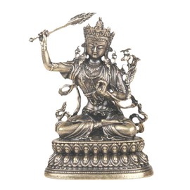 Ciieeo Manjushri Bodhisattva Ornaments Yoga Figure Zen Buddha Statue Lucky Statue Shakyamuni Buddha Statue Buddha Figurines Mini Decorations Accessories Decorate Sculpture Brass
