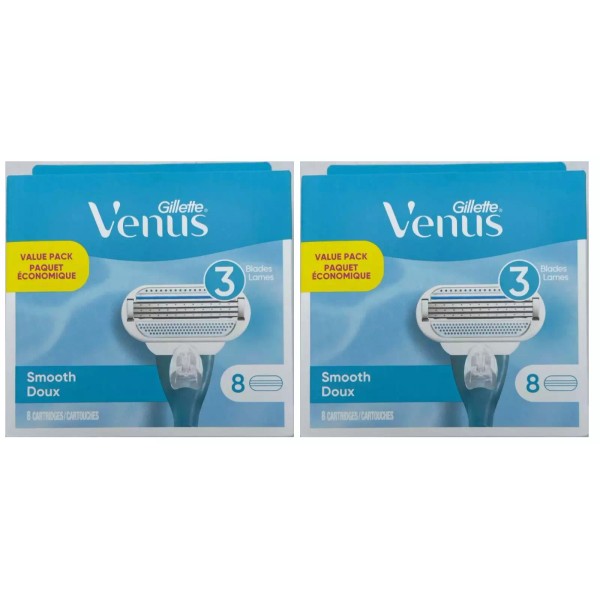 Gillette Venus Women's Smooth Value Pack 3 Blades, 16 Cartridges