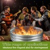 4FT Diameter Camp Fire Ring Pit, Large Round Galvanized Steel
