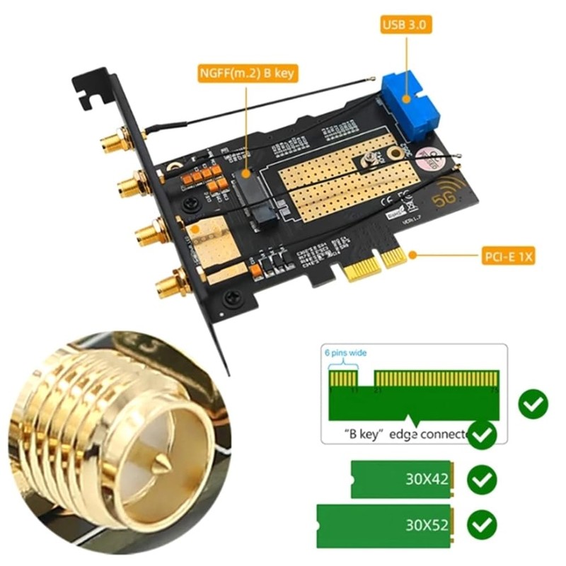 ZENWORYS M.2 B Key USB3.0 & PCIe 5G Dual Bus