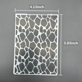 3D Plastic Embossing Folder Template Pebble Stone Texture A6 Size for Card Making DIY Scrapbooking Paper Crafting Handmade Crafts Scrapbooking Arts Supplies Scrapbook Decor