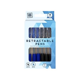 Retractable Ballpoint Pens - Smooth writing – Medium Point – Comfortable grip – Stationary Collection – 8 in Pack (1)