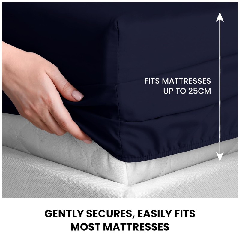 Easy Care Microfiber Plain Dyed Single Fitted Sheet, Super Soft